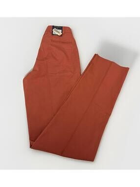 NWT Men’s Bills Khakis 100% Cotton Muted Red/Orange Pleated Dress Pants Size 33